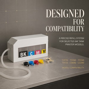 Inchiostro Pigmentato per Sublimazione in 4 Colori ad Alta Capacità per Epson HP <span class=keywords><strong>Canon</strong></span>, per T3170 T3100 T5100 T5170 C5890 C5390 - Product Image 3