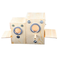KWS Cage en bois durable et sécurisée pour perroquets, perruches, calopsittes – Nid d'élevage naturel pour oiseaux – Couleur et taille personnalisables