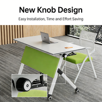 Bureau debout moderne, pliable et réglable, avec chaise, qualité export, pour usage professionnel en bureau, formation simple et minimaliste