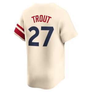 เสื้อเบสบอลทีมลอสแอนเจลิสแบบขายส่ง ปักลาย # ปลาเทราท์ 27 ตัว # 6 แอนโทนี่ เรนดอน # ชุดซอฟต์บอล 9 แซค เนโต้ - Product Image 4