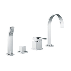 Taphome Classica Free Standing Vasca Da Bagno Rubinetti In Ottone Vasca Da Bagno Miscelatori Doccia Oro Rubinetto Del Bagno Pavimento Montato Doppio Manico Rubinetti - Product Image 5