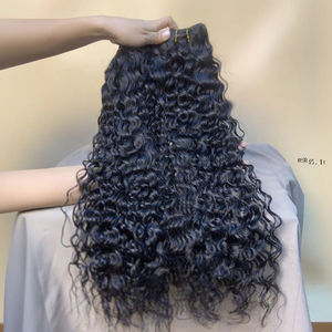ผมแท้ธรรมชาติอินเดีย 100% ไม่ผ่านการแปรรูป ขนาด 20 30 40 นิ้ว เกรด 18A ลอนน้ำ 1 2 3 4 มัด ผมลอนน้ำธรรมชาติแบบ Double Weft - Product Image 4
