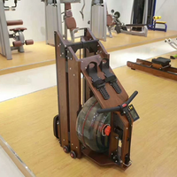Máquina de Remo Resistente al Agua para Uso Comercial y Doméstico, Remo Plegable de Madera con Doble Pista y Resistencia al Agua