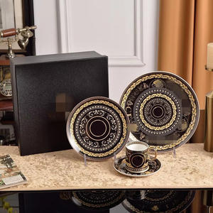 Service de table de luxe en porcelaine fine, ensemble de 4 pièces, idéal pour les cadeaux d'affaires, avec service à café en céramique - Product Image 4