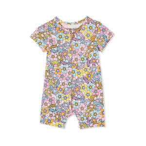 Tutine per Neonati in Bambù Organico, Pigiama a Maniche Corte, Abbigliamento Ecologico per Bambini, Tutina con Cerniera per Neonati - Product Image 4