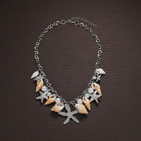 Boho vacaciones estilo océano serie Shell estrella de mar perla collar mujer vacaciones ocio fiesta exagerada Shell collar