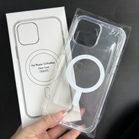 Penutup ponsel magnetik, untuk iPhone 16 15 14 13 Pro Max Magnet definisi tinggi casing bening untuk iPhone 15 12 17 casing pengisian nirkabel