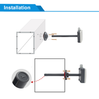 Transmetteur de température et d'humidité pour conduit ES-A254, RS485 Modbus, capteur de température et d'humidité de type insertion pour conduit d'air HVAC