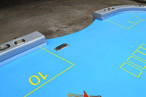 Table de baccara poker de luxe personnalisé avec pieds en acier inoxydable pour jouer à des jeux de poker - Product Image 4