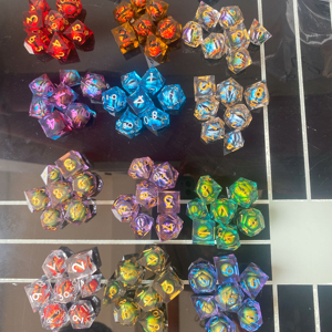 Dés à yeux de dragon avec noyau liquide, faits à la main, pour Dungeons and Dragons, jeu de dés <span class=keywords><strong>RPG</strong></span> multi-faces - Product Image 2