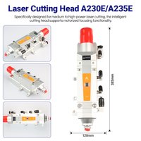 Tête de découpe laser à fibre Au3tech 3000W A230E, tête de mise au point motorisée avec contrôleur AMC2416, système CNC SC2000E QBH