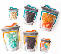 Pochette zippée personnalisée en forme de tasse à café, sac en plastique unique de forme spéciale, pochette autoportante pour bonbons, snacks et emballages cadeaux
