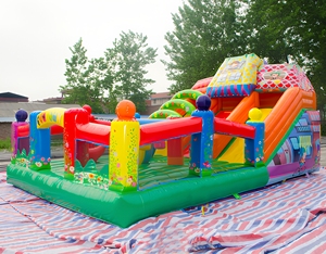 Château gonflable commercial 5x8m avec toboggan, mur d'escalade, château de saut géant en PVC pour les enfants, location pour fêtes en plein air - Product Image 6
