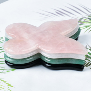 Herramienta para el cuidado de la piel, cuarzo rosa Natural, Gua sha, mariposa, Gua sha, logotipo personalizado, <span class=keywords><strong>Guasha</strong></span> 2022 - Product Image 6