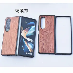 360 full protection shockproof wooden cell phone case cover for samsung z fold 3 4 5 case phone cover