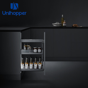 Unihopper Factory Kitchen <strong>Storage</strong> Pull Out Spice Drawer Side Mounted <strong>Soft</strong> Closing Glass Seasoning <strong>Basket</strong> - Product Image 6