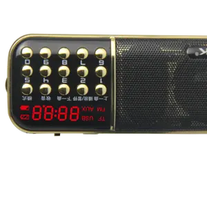 Pemutar musik portabel, dengan kartu TF Digital MP3 Stereo Audio Mini FM Radio saku Radio Mini