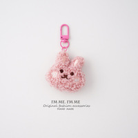 Porte-clés OEM en forme d'animal (chat, ours en peluche), pendentif pour sac à dos et couple, porte-clés de voiture