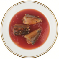 Maquereau grillé au sirop saveur fumée, prêt à consommer, faible teneur en sodium, certifié Halal, variété sardine, en conserve