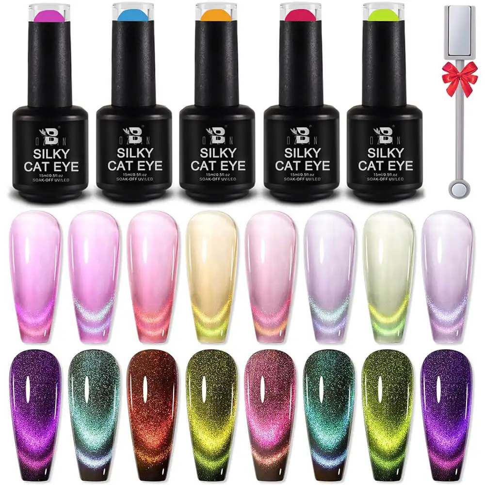 2023 nouveauté soyeux Cateye série 56 couleurs 15ml semi-permanent magnétique oeil de chat vernis à ongles