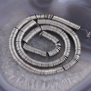 <span class=keywords><strong>Perles</strong></span> disques en hématite métallique HB3088 1x6mm 1x8mm, <span class=keywords><strong>perles</strong></span> intercalaires Heishi en pierre naturelle pour la fabrication de bijoux - Product Image 2