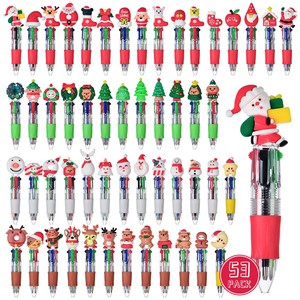 Penna a Sfera in Plastica a Quattro Colori per Natale, Simpatica Cartone Animato Multicolore, Punta da 0,5 mm, Lunghezza 10 cm, per Ufficio e Scuola - Product Image 2