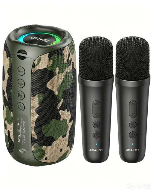 ZEALOT M2  Portable Speaker IPX7 Waterproof Deep Bass, RGB Lights, TWS Pairing for Home/Outdoor/Party/Beach, Birthday Gift