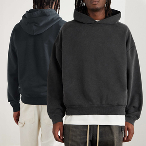 Kingsen High Quality <b>Men's</b> Winter Embroidered Wireless Hoodie Fashionable Cotton Drop Shoulder <b>Pullover</b> Sweatshirt - Product Image 1