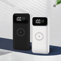 Prix de gros Nouveaux produits Banque d'alimentation sans fil 20000mAh Chargeur sans fil à affichage numérique double USB Powerbank