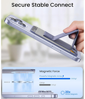 Support de carte magnétique pour support de téléphone magnétique de bureau en cuir PU compatible avec iPad, couleur personnalisable