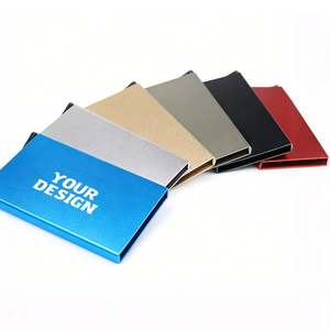 Porte-cartes bancaires anti-RFID automatique en alliage d'aluminium, étui de protection anti-scan pour cartes de crédit, pochette métallique pour cartes - Product Image 1