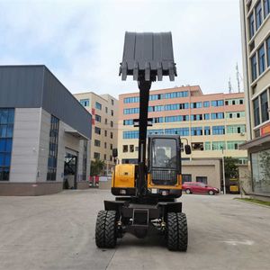 Nuovo mini escavatore 6 ton ruota escavatore ruote scavatrice pneumatico escavatore macchina - Product Image 4