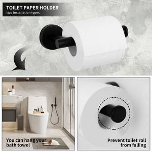 GXY Stainless Steel Towel Bar <b>Set</b> Wall Mounted Bathroom Hardware Kit Corrosion Prevention - Product Image 3
