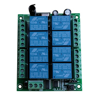 Système de télécommande sans fil RF 8 canaux DC 12V 24V, récepteur émetteur, relais 8CH 315/433 MHz G50