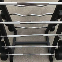 Équipement de gymnastique commercial barre d'haltères gymnastique poids libres levage ensembles d'haltères fixes en caoutchouc
