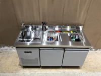 Paling Populer Stasiun Cocktail Stainless Steel Stasiun Bartender Kulkas Peralatan Toko Bar
