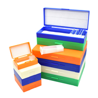 Hot Sale Lab Chemical 25 50 Place Plastic Histology Microscope Slide Box Storage Box