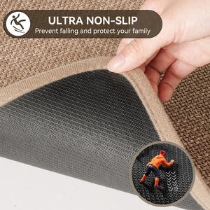 Alfombra de Baño Ovalada Sally Hemp con Suela de Goma, Fibra de Poliéster, Antideslizante, Absorbente, de Secado Rápido, para Uso Doméstico - Product Image 4