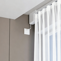 Rails de rideaux électriques modernes personnalisés YCSP sans moteur, rails en aluminium avec matériau PC, montage sur mesure