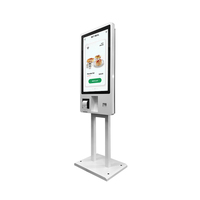 Sistema POS con Pantalla Táctil de 27 Pulgadas, Escáner de Código QR sin Efectivo, Quiosco de Pago, Máquina de Pedidos de Autoservicio para Restaurante