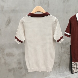 <span class=keywords><strong>Polo</strong></span> a Maniche Corte da Uomo di Nuovo Stile con Revers <span class=keywords><strong>T</strong></span>-<span class=keywords><strong>shirt</strong></span> di Tendenza Ampia Estiva di <span class=keywords><strong>Marca</strong></span> alla Moda a Mezza Manica - Product Image 5