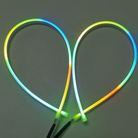 Bande LED souple mince de type mince avec conducteur 30cm 45cm 60cm bande lumineuse de voiture universelle double couleur