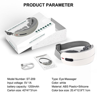 Portátil 10 minutos veces conectividad Bluetooth cuatro modos de masaje terapia de calor masajeador de ojos