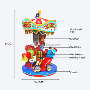 Manège miniature électrique à 3 places à pièces pour jeux d'attractions pour enfants, équipement de terrain de jeux à vendre - Product Image 5