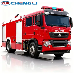 Camion de lutte contre l'incendie à mousse d'eau manuel CLW 4x2 8T avec châssis Sinotruk Howo de haute qualité, véhicule de sauvetage d'urgence pour la lutte contre l'incendie à vendre - Product Image 3