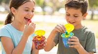 Bonbons gélifiés interactifs Halal BRC en gros avec gelée liquide saveur framboise bleue et cerise, prix usine, pour fêtes d'enfants