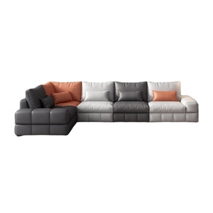 Juego de Sofás Seccionales Modernos de Tela, <span class=keywords><strong>Sofá</strong></span> Esquinero Económico, Muebles para Sala de Estar con Reposapiés - Product Image 2
