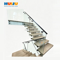 Escalier flottant HJ, escalier moderne en bois, marches d'escalier flottantes en bois, escalier pour la maison