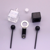 Diffuseur de parfum pour voiture suspendu noir 8 ml, désodorisant vide, forme carrée, bouteille en verre mat avec bouchon à vis