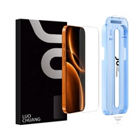 Protection d'écran HD en verre trempé 2.5D sans bordure, installation facile, toucher lisse pour iPhone 12 13 14 15 16 17 18 Pro Max avec applicateur